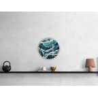 Blue wave wall decoration