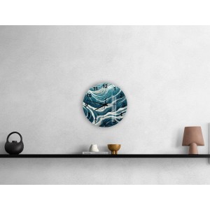 Blue wave wall decoration