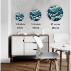 Blue wave wall decoration