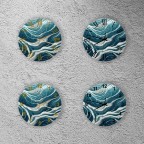 Blue wave wall decoration