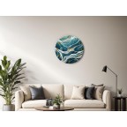 Blue wave wall decoration