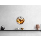 Golden Pumpkin Wall Clock