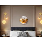 Golden Pumpkin Wall Clock