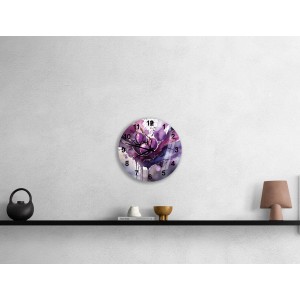 Tempered glass wall clock