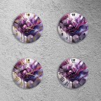 Tempered glass wall clock