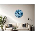 Vibrant blue wall clock