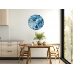 Vibrant blue wall clock