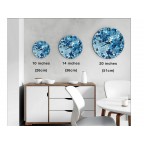 Vibrant blue wall clock
